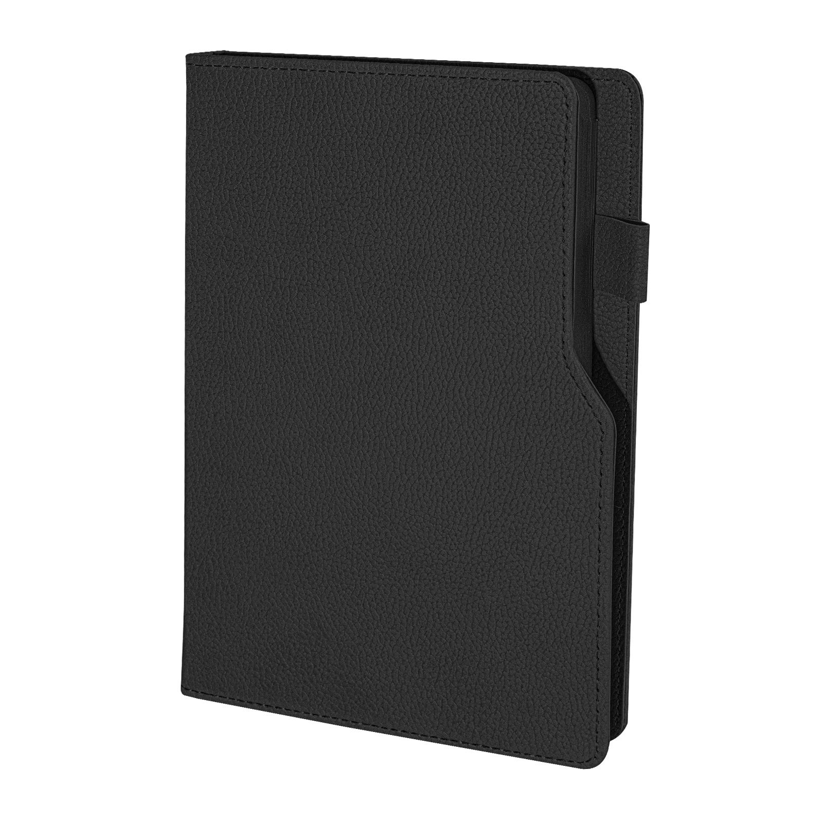 303001-001 SİYAH KAPAKLI TARİHSİZ DEFTER (14,5X21 CM) - Görsel 1