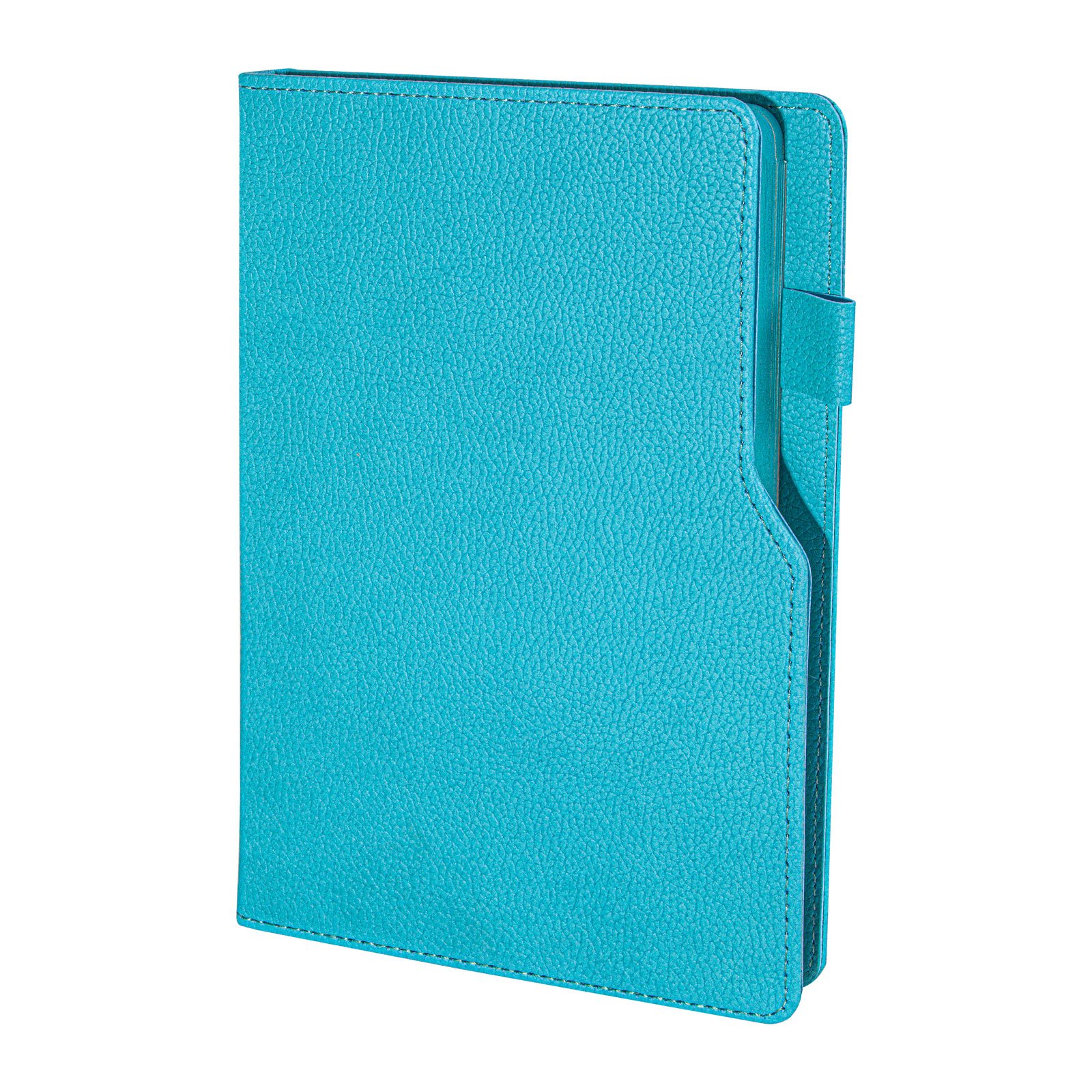 303023-001 TURKUAZ KAPAKLI TARİHSİZ DEFTER (14,5X21 CM) - Görsel 1